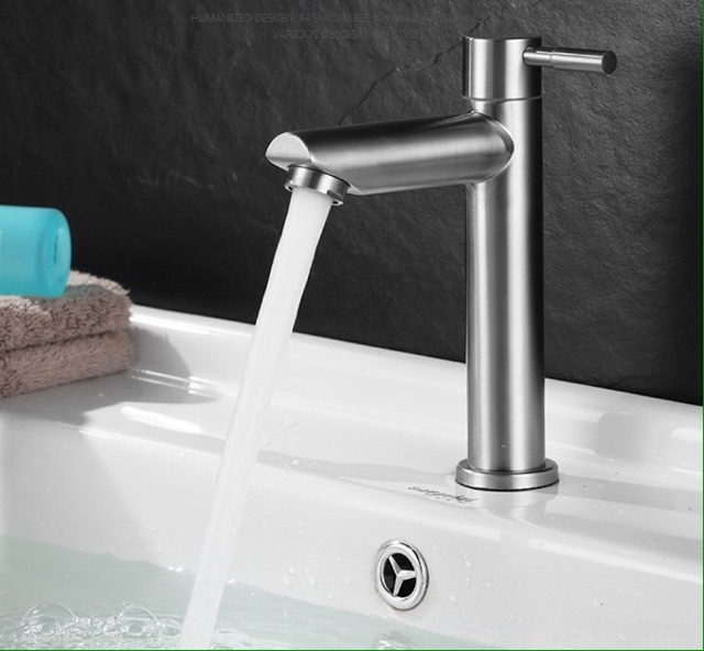 VÒI CHẬU RỬA LAVABO LẠNH INOX 304