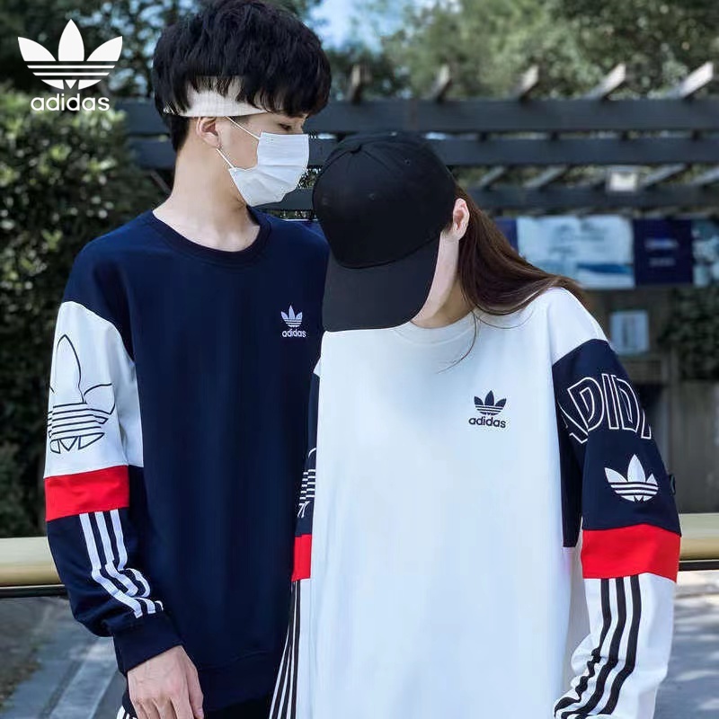 Áo Sweater Thêu logo Adidas Thời Trang Năng Động Cho Nam Nữ