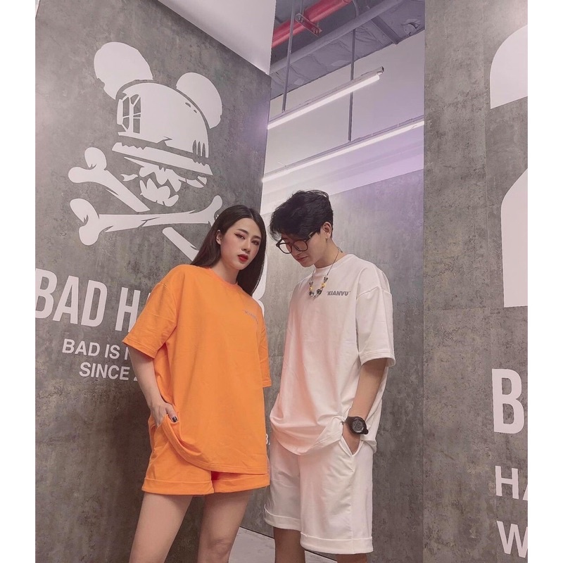 Bộ đồ quần áo phông unisex thể thao nhiều màu tay lỡ,from rộng đi chơi du lịch