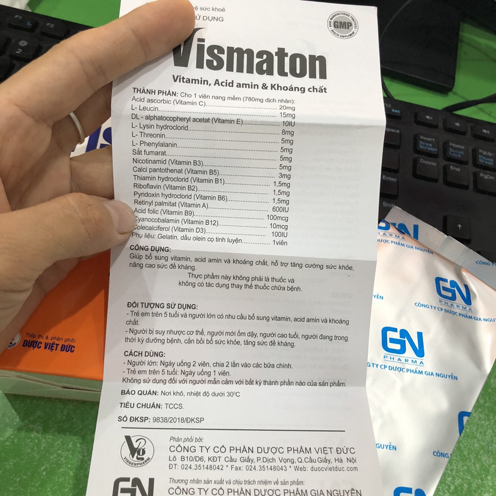 Viên uống bổ sung vitamin tổng hợp Vismaton  (Hộp 50 viên) | Thế Giới Skin Care