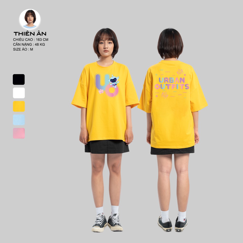 Áo Thun Tay Lỡ Nữ Nam Form Rộng URBAN OUTFITS ATO30 In Bots UO Cotton 4 Chiều Local Brand Compact Cotton 250GSM