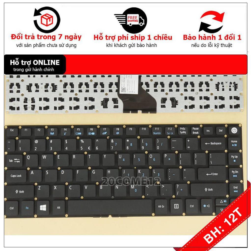 [BH12TH] Bàn Phím Laptop Acer Aspire E5-575 Series F5-771 Series E3-473  E5-473 Acer Aspire E5-422 Series- Có Nút Nguồn
