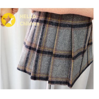 Chân váy dạ xếp li bé gái