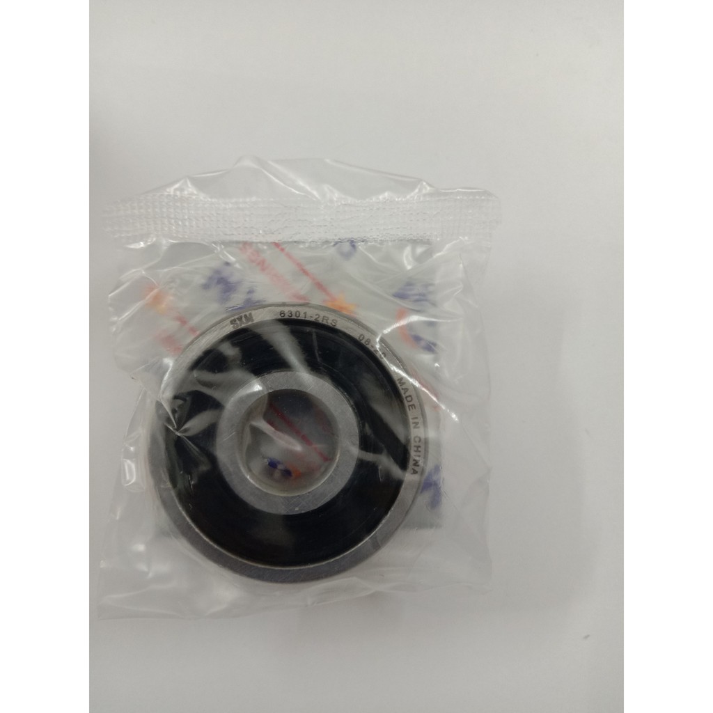 Vòng bi, Bạc đạn xe máy 6301 nắp nhựa dùng cho xe Wave, Dream, Sirius