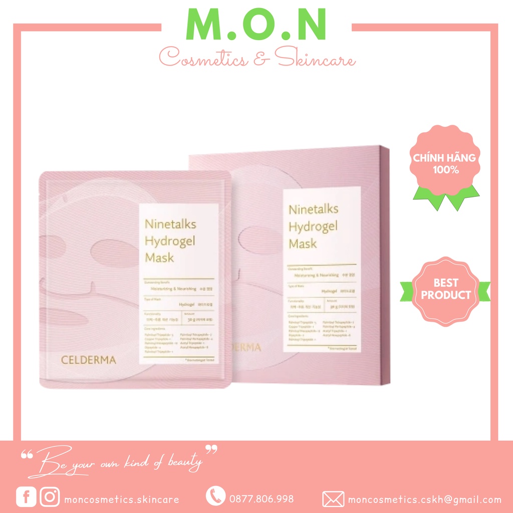 Mặt nạ thạch sinh học Celderma Ninetalks Hydrogel Mask