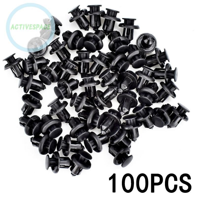 Set 100 kẹp ốc vít bằng nylon màu đen cho xe Honda | BigBuy360 - bigbuy360.vn