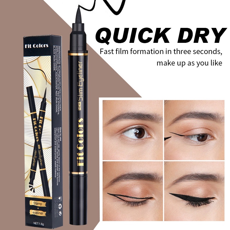 Bút Kẻ Mắt Dạng Lỏng Có Đầu Đóng Dấu Hình Cánh Chống Thấm Nước Mau Khô Lâu Trôi