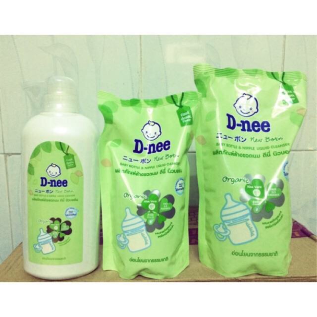 12 Túi Nước Rửa Bình Sữa Dnee 600ml