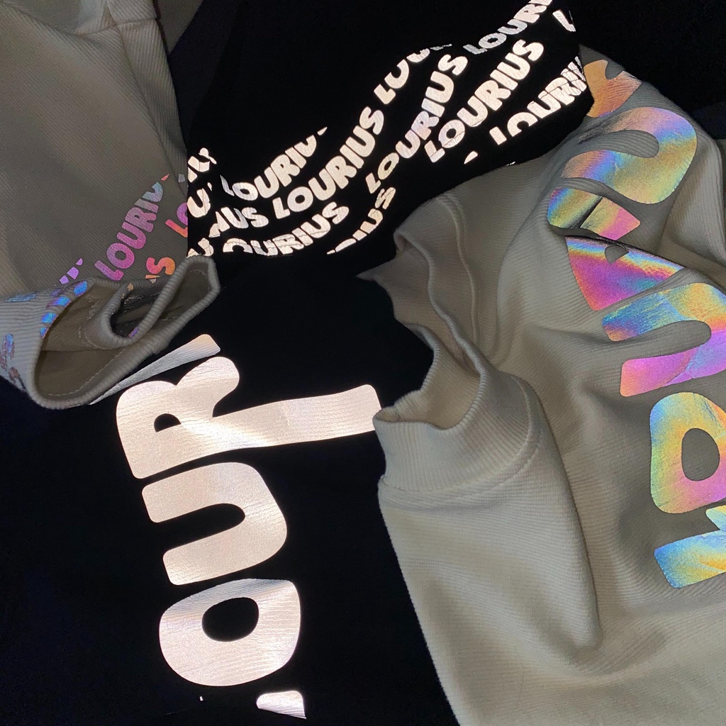 Bộ Sản Phẩm Áo Thun, Quần Ngắn Unisex Thun Gân 2 Màu Đen, Kem In Phan Quang