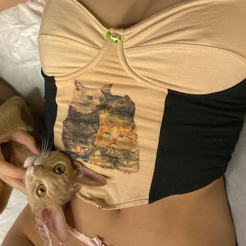 Áo croptop 2 dây bằng ren phối lưới dáng ôm quyến rũ cho nữ | BigBuy360 - bigbuy360.vn