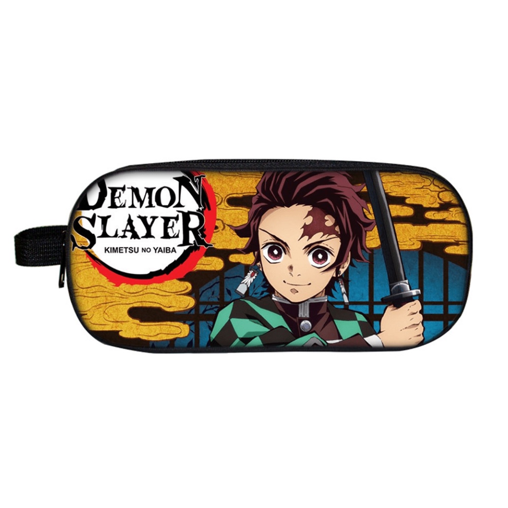 Túi Đựng Bút Hai Ngăn Sức Chứa Lớn In Hình Anime Demon Slayer