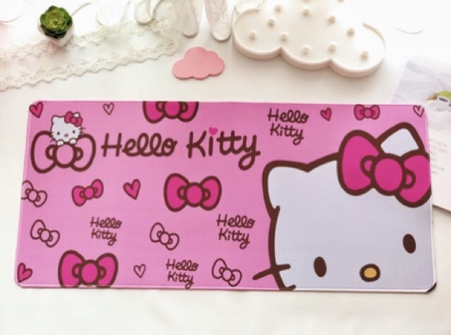 Tấm lót bàn da PU Hello Kitty