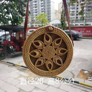 Túi xách hoa văn lá thời trang ( mây tre đan)