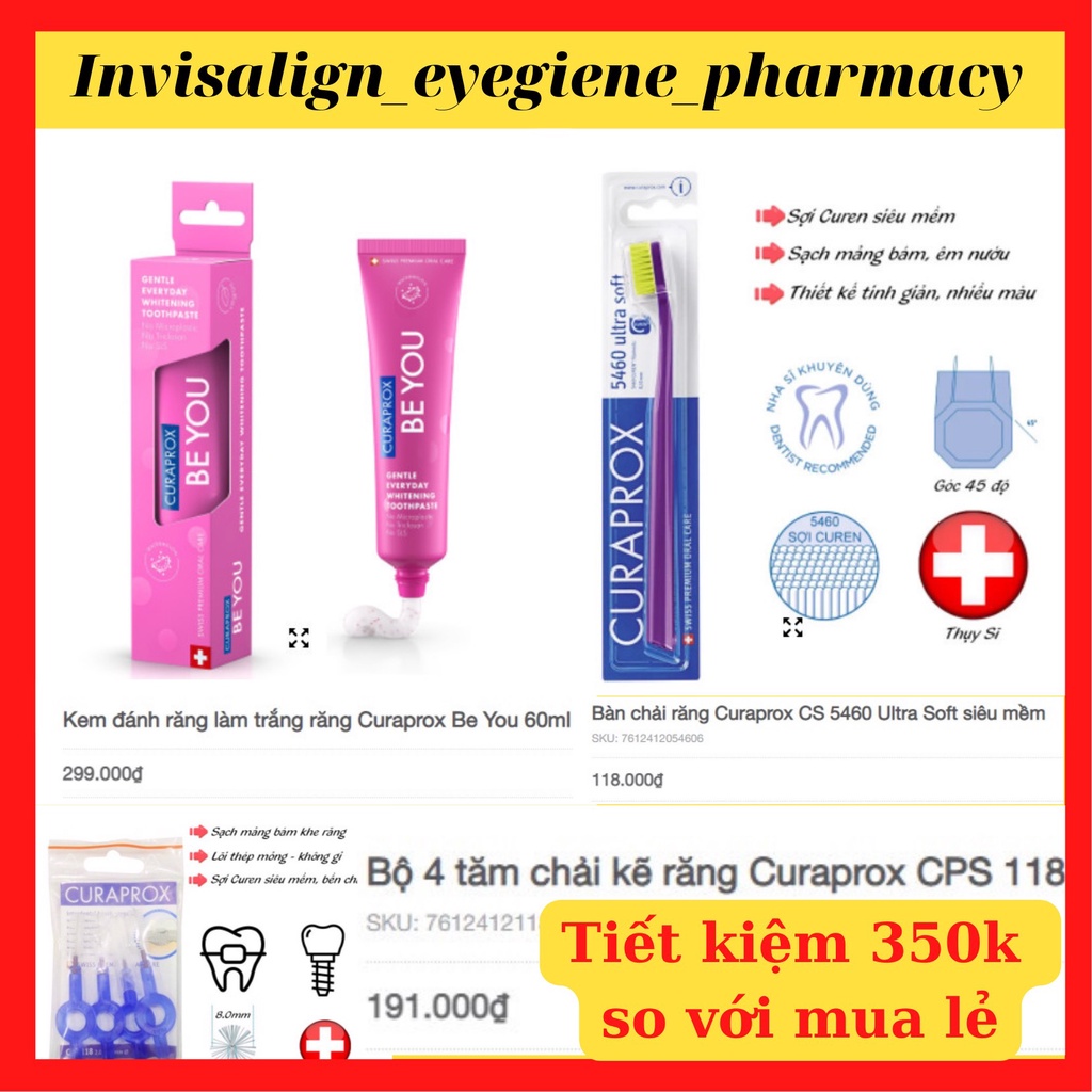 Bộ chăm sóc răng miệng du lịch Curaprox Be You Travel Set - Siêu tiện lợi NÊN MUA