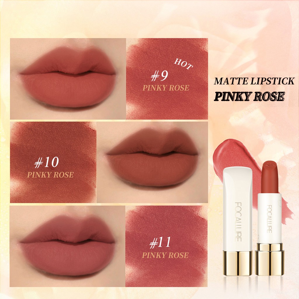 JM Focallure Rose Lipstick High Pigment Water Resistant Long Lasting Smooth Smooth Lips 30g