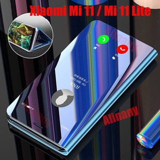 Ốp Điện Thoại Nắp Lật Mặt Gương Kiêm Giá Đỡ Cho Xiaomi Mi 11 / Mi 11 Lite Xiaomi Mi11 Lite