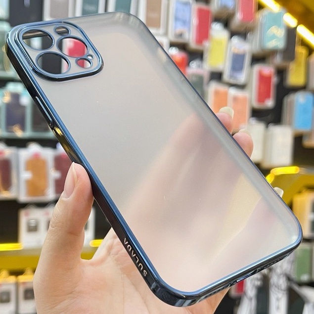CHÍNH HÃNG  Ốp SULADA nhám mạ viền bảo vệ camera dành cho iphone 7 8 SE X XS XR 11 12 / PLUS / MINI / PRO / MAX