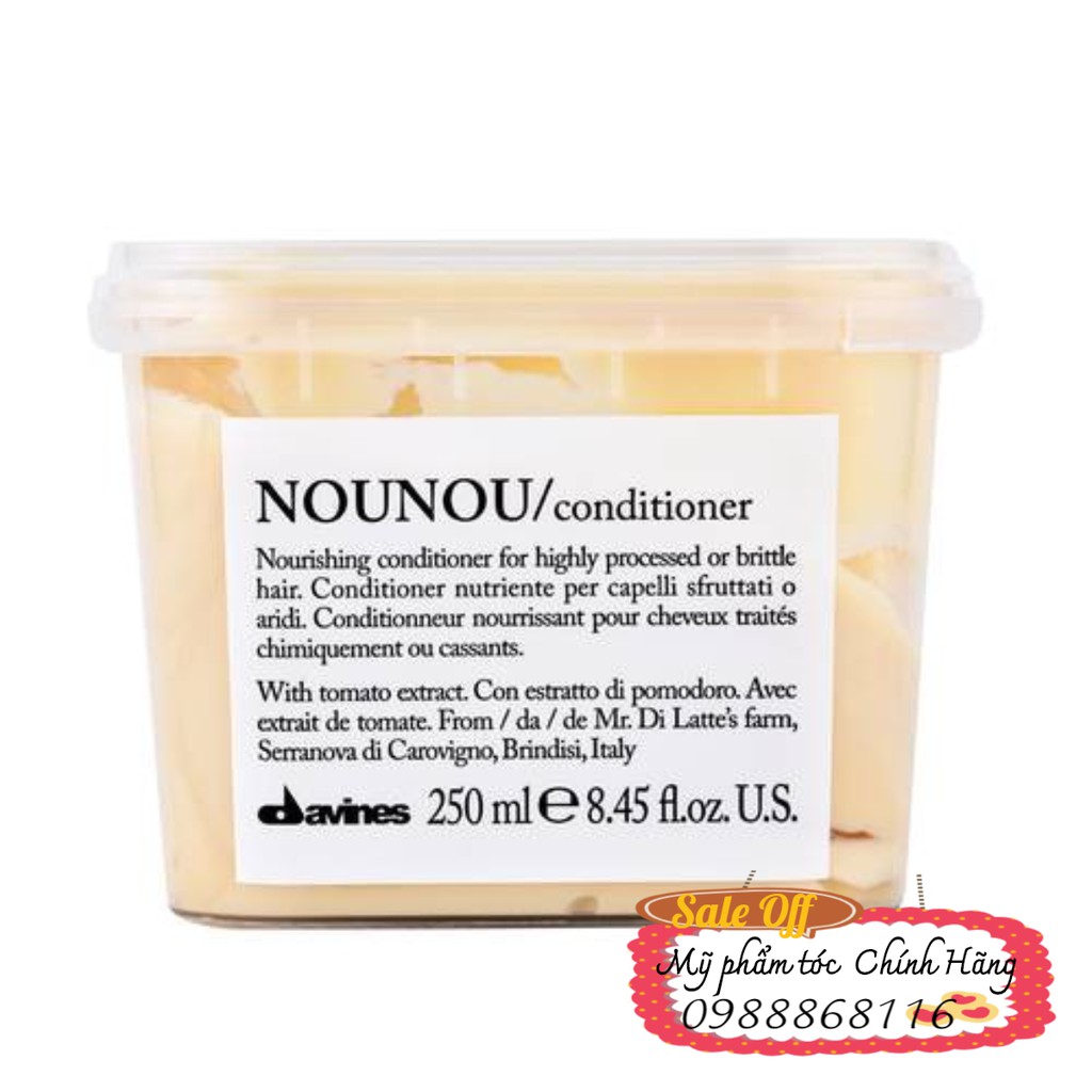 Dầu xã tóc nounou davines conditioner 250ml