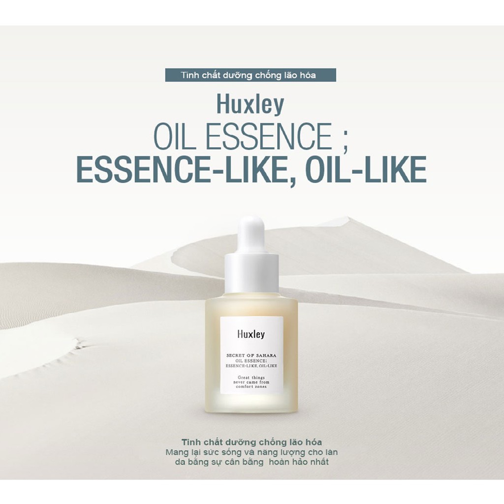 Tinh Chất Dưỡng Da Chống Lão Hóa Huxley Oil Essence; Essence-Like, Oil Like 30ml