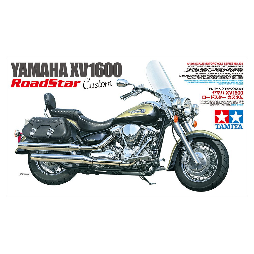 14135 Mô hình Mô tô 1/12 SCALE YAMAHA XV1600 RoadStar Custom  - GDC