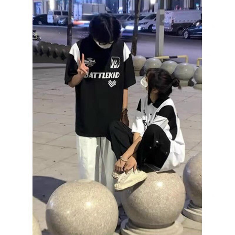 Áo Thun Form Rộng Tay Lỡ Cổ POLO Phối Màu BATTELKID - CLITUS FASHION