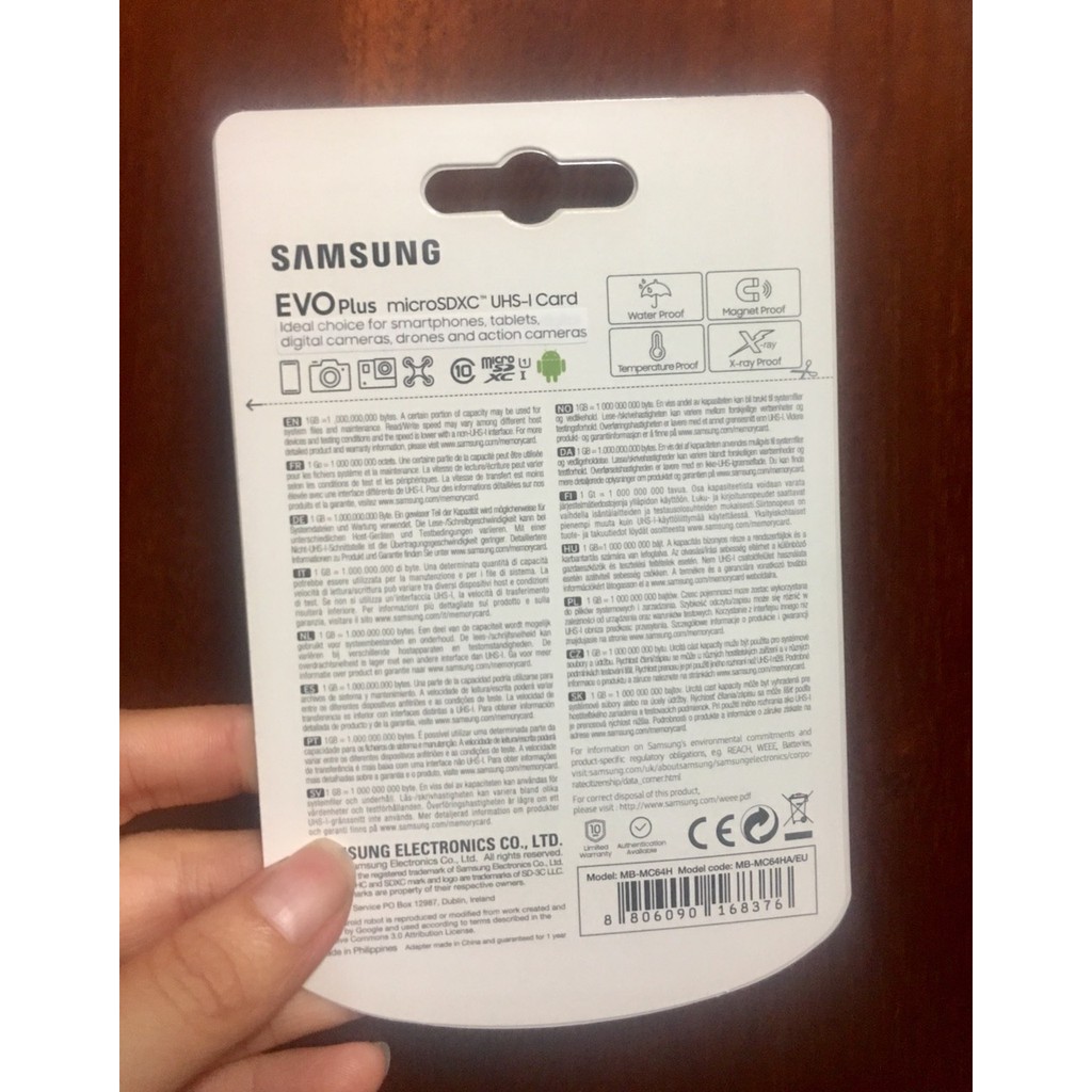 Thẻ nhớ MicroSDHC Samsung Evo Plus 100MB/s 64GB