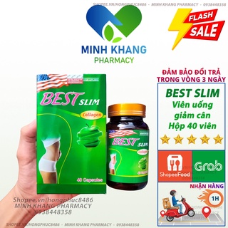 Viên uống giảm cân Best slim giảm mỡ đùi cấp tốc an toàn trong 7 ngày cho cơ địa khó giảm 40 viên