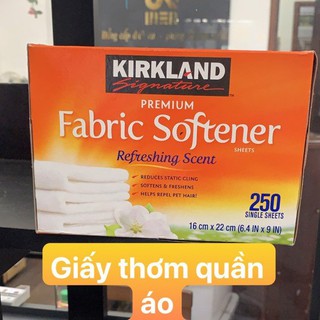 GIẤY THƠM QUẦN ÁO KIRKLAND FABRIC SOFTENER CỦA MỸ HỘP 250 TỜ