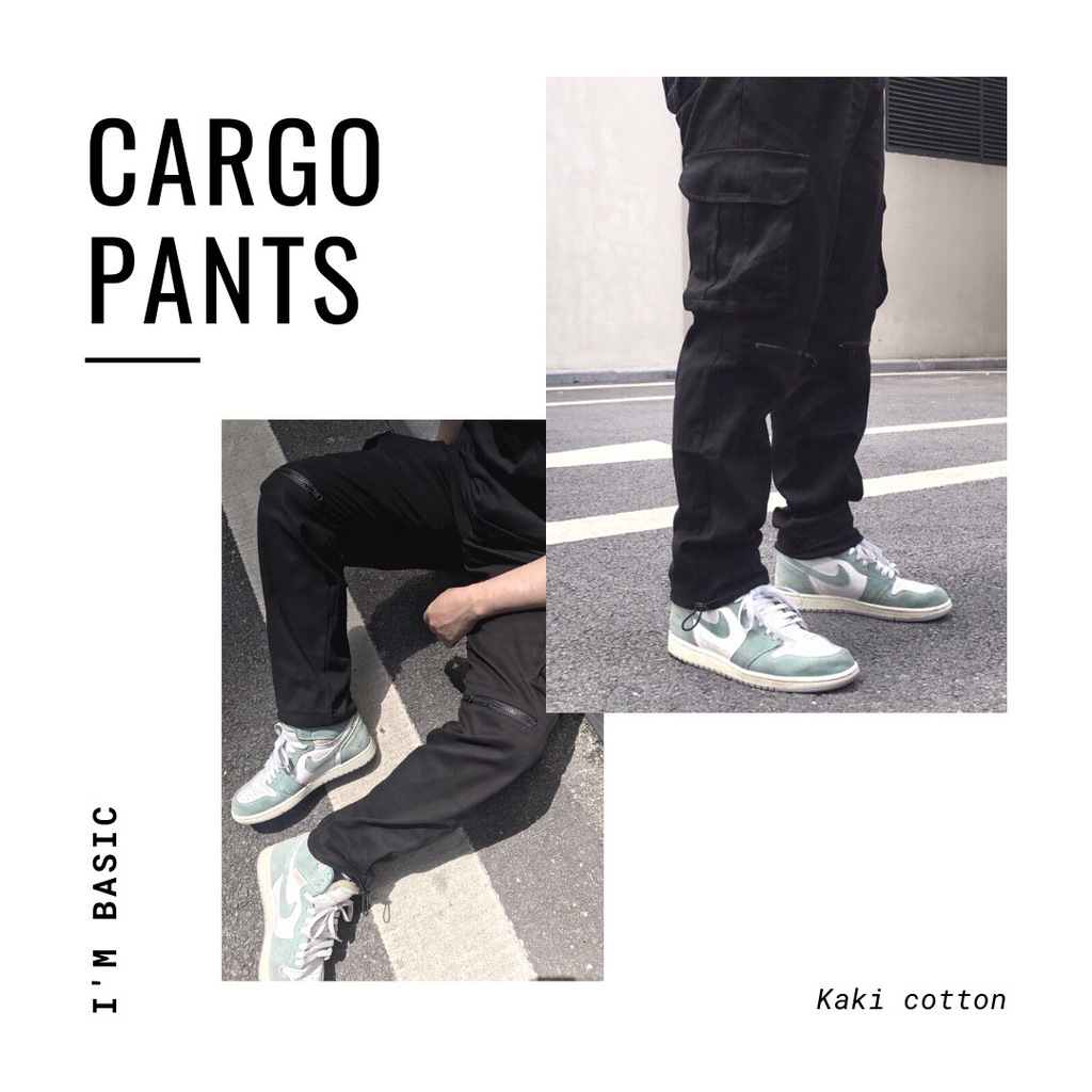Quần Cargo Pants Sweatpants Túi Hộp Nam Chất Kaki Cotton I'm Basic QKK03 | BigBuy360 - bigbuy360.vn