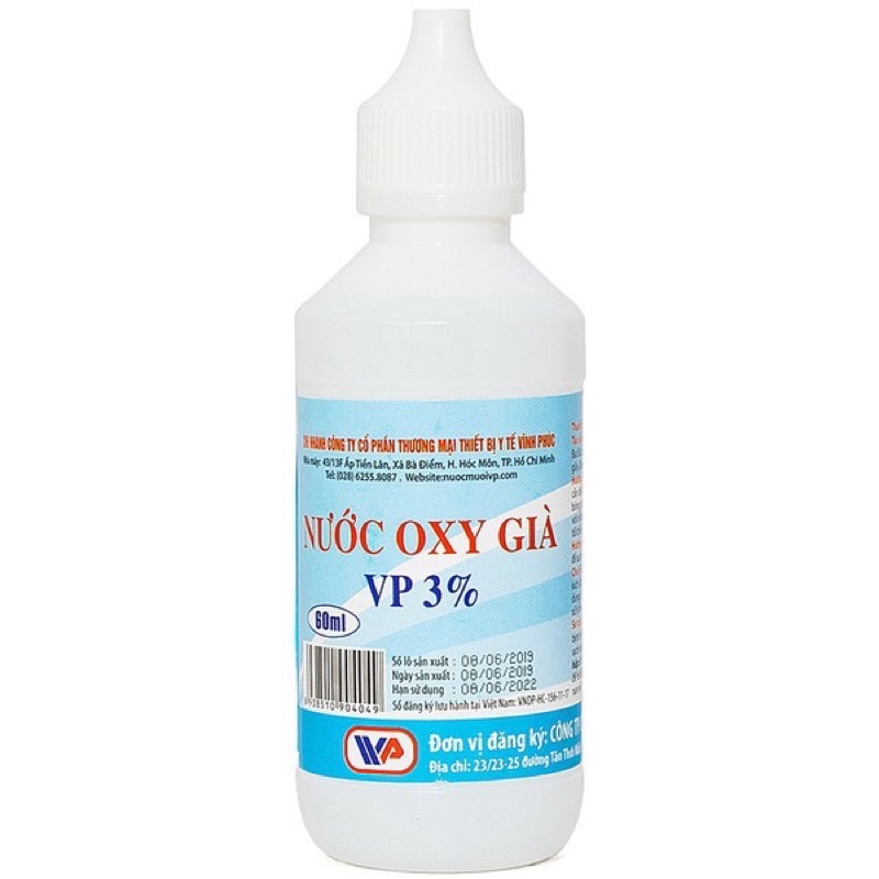 Dung dịch oxy già 3% Vĩnh Phúc 60ml/chai