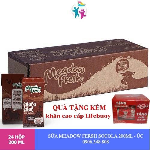 Thùng 24 hộp Sữa MEADOW FRESH Socola CHOCOLATE 200ml - Sữa Úc Sữa Nhập Khẩu Australia