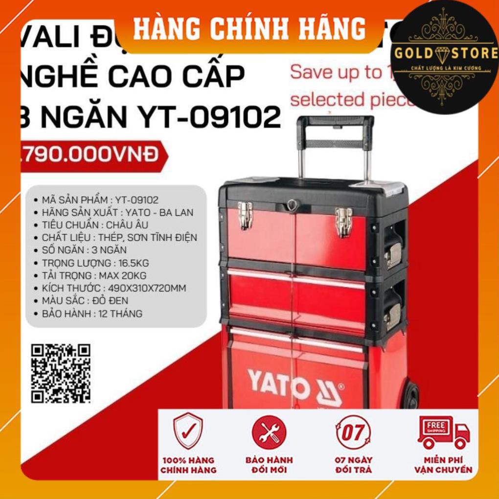 Đồ Nghề Yato Balan. Vali đựng đồ nghề di động 3 ngăn Yato YT-09102