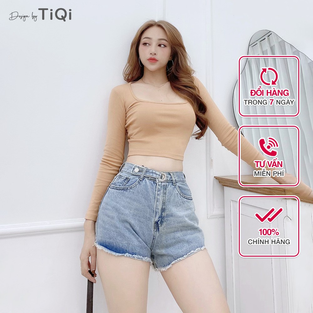 Quần short jean nữ TiQi Jeans S1-469 | BigBuy360 - bigbuy360.vn