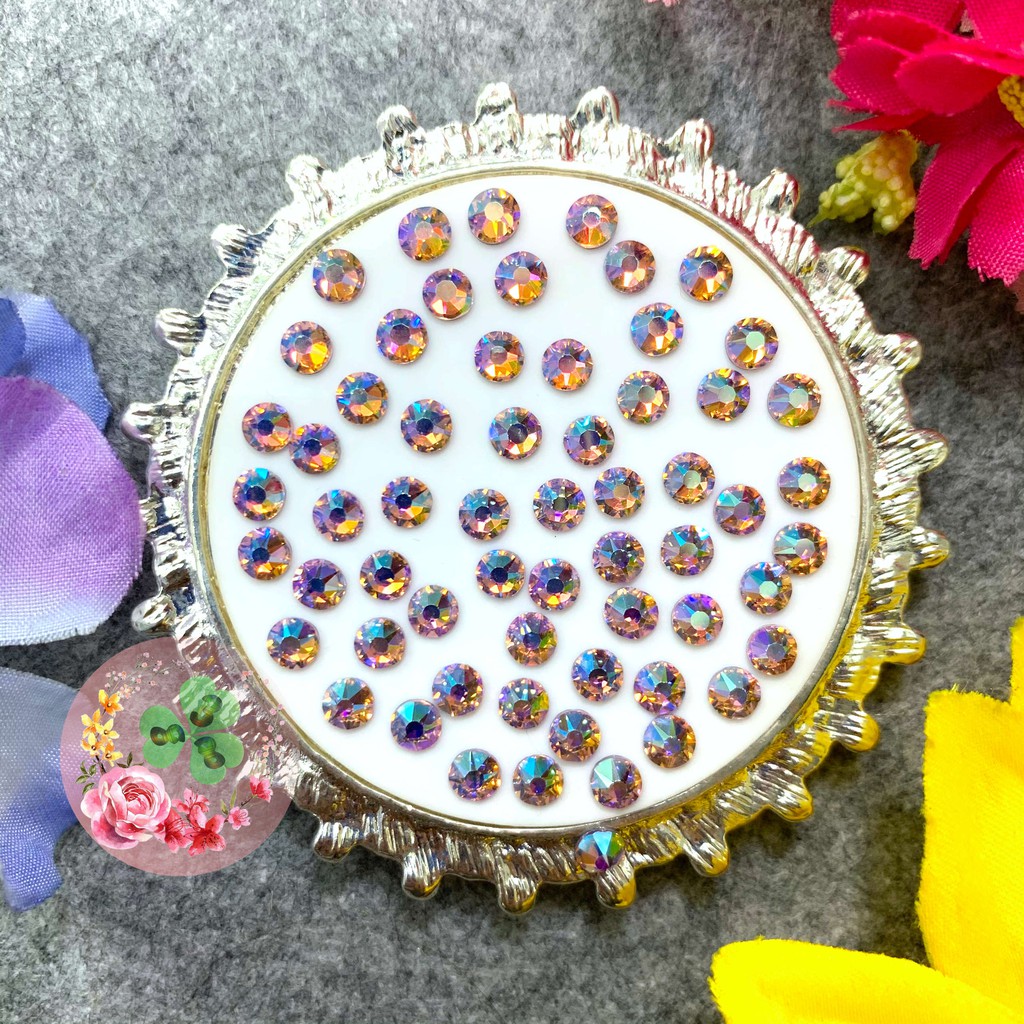 Đá nail - Mã SNG 855 . Đá Chân Lưới "Light Rose AB" 16 khía siêu bắt sáng, đính trang trí móng siêu lấp lánh.