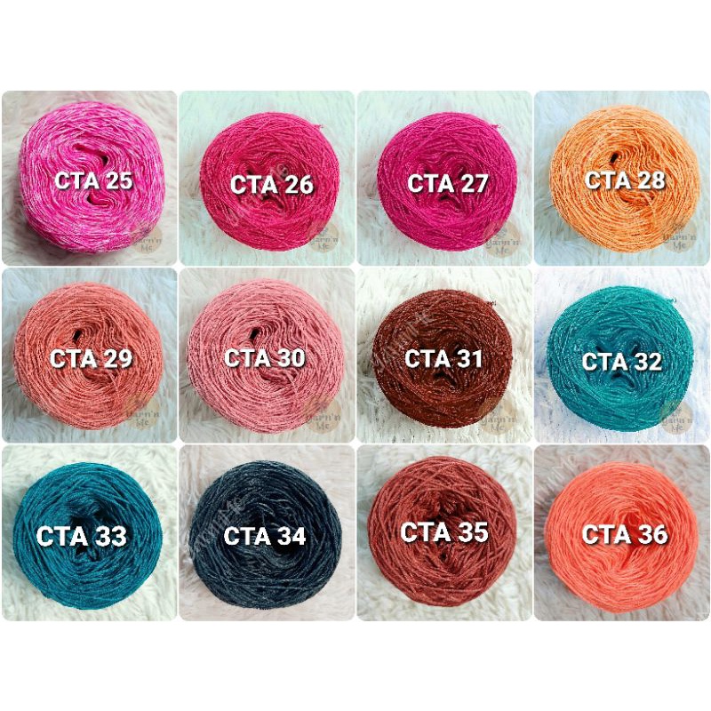 [1-32] Sợi Cotton Shine màu trơn se 0.8mm, đan móc áo mùa hè