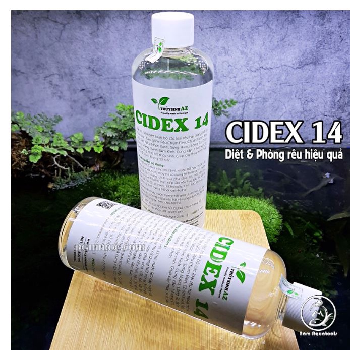 Dung Dịch Phòng Trị Rêu Hại Cidex 14 Nguyên Chất - Glutaraldehyde 2.6% 500ml