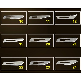 10 Túi lưỡi dao mổ tiệt trùng số 10 11 12 20 ( 100 lưỡi/ 10 túi)