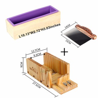 Bộ 3 sản phẩm Làm xà phòng Khuôn Silicon Leviter Dụng Cụ Cắt Xà Phòng Handmade Cuter Soap