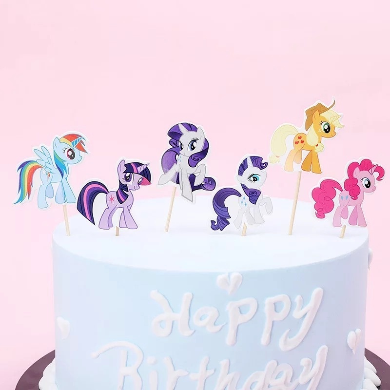 Set 24 Que Cắm Trang Trí Bánh Sinh Nhật Hình Hoạt Hình Dễ Thương Mới