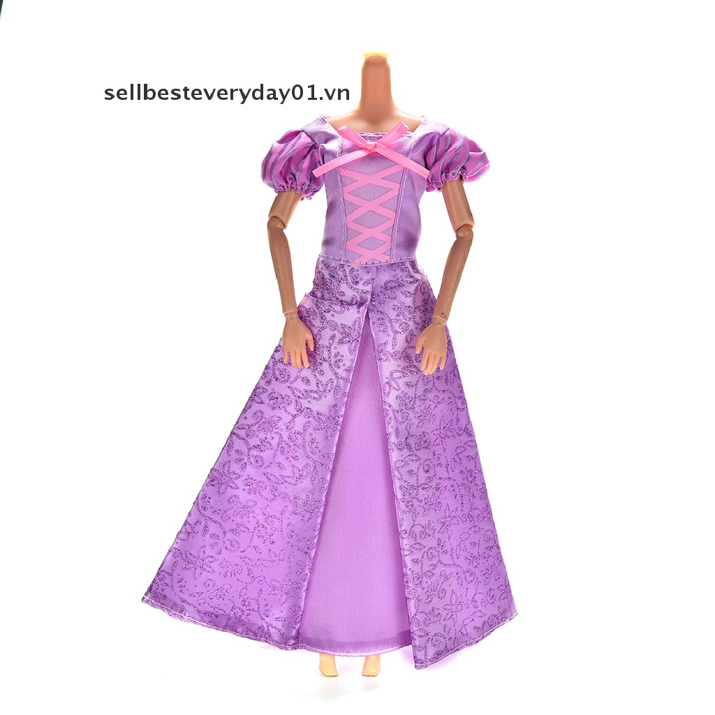 1 Đầm Cưới Màu Tím Xinh Xắn Cho Búp Bê Barbie