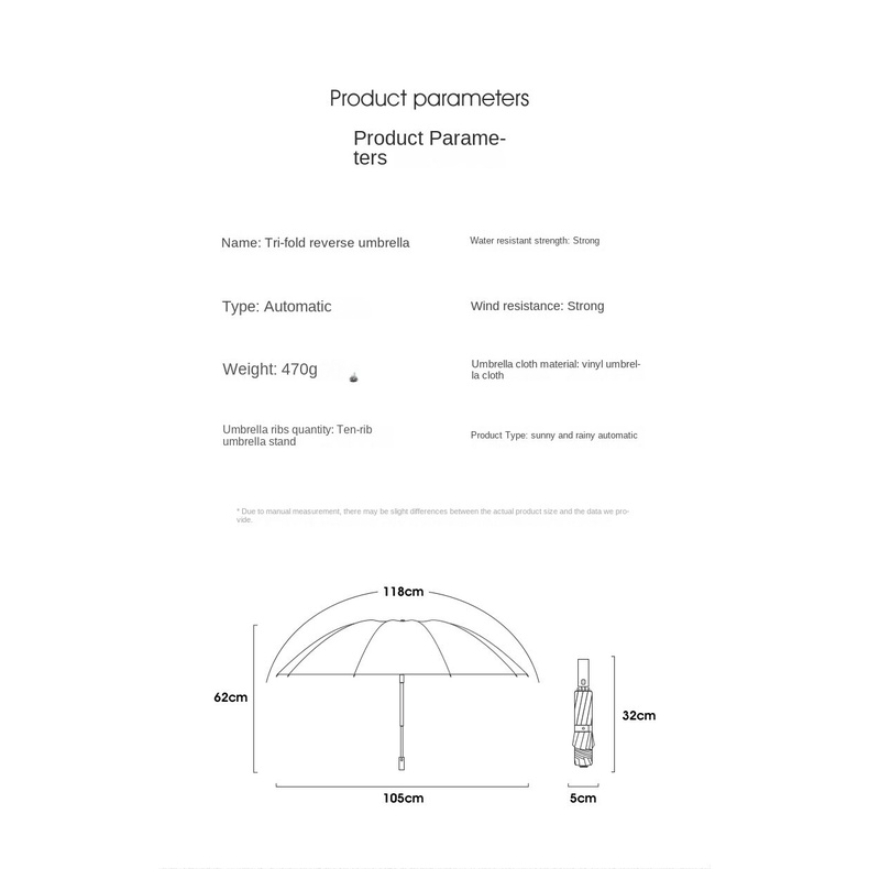 Dù Che Nắng Tự Động Phản Quang Chất Liệu Vinyl Cao Cấp