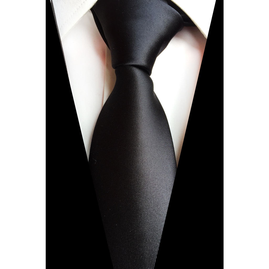 Cà Vạt 8cm Màu Đen / Trắng Thời Trang Lịch Lãm Cho Nam 24h