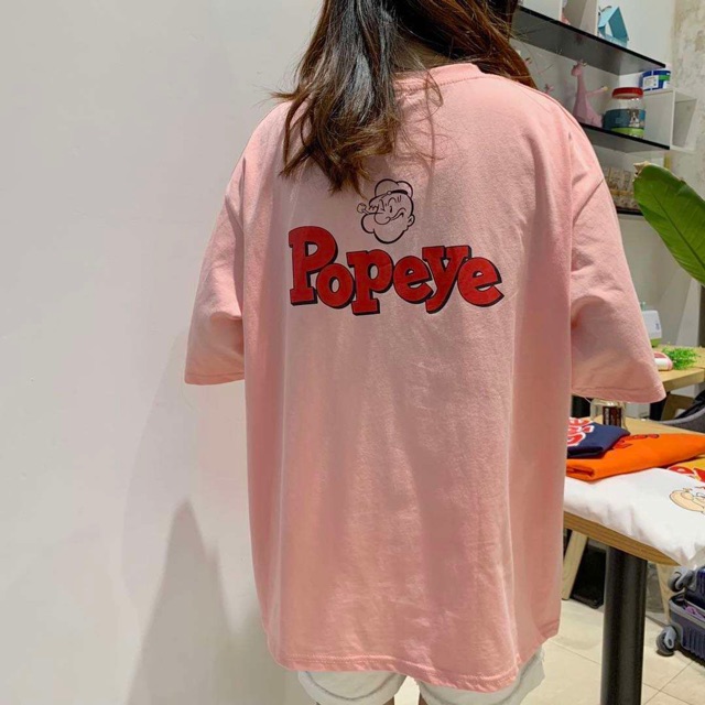 Áo thun phông PINK tay lỡ form rộng POPEYE Unisex