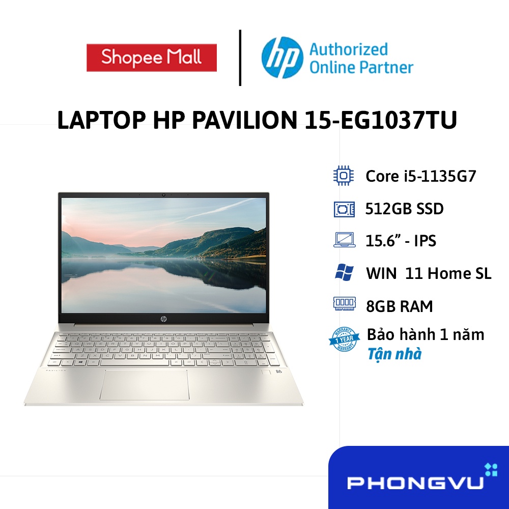 [Mã ELHP15 giảm 10% đơn 15TR] Laptop HP Pavilion 15-eg1037TU 5Z9V0PA - Bảo hành 12 tháng