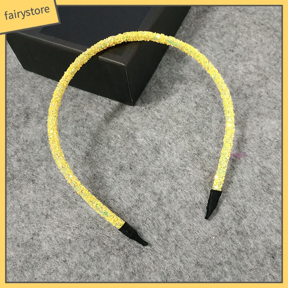 Băng Đô Cài Tóc Đính Kim Sa Lấp Lánh Thời Trang Cho Nữ