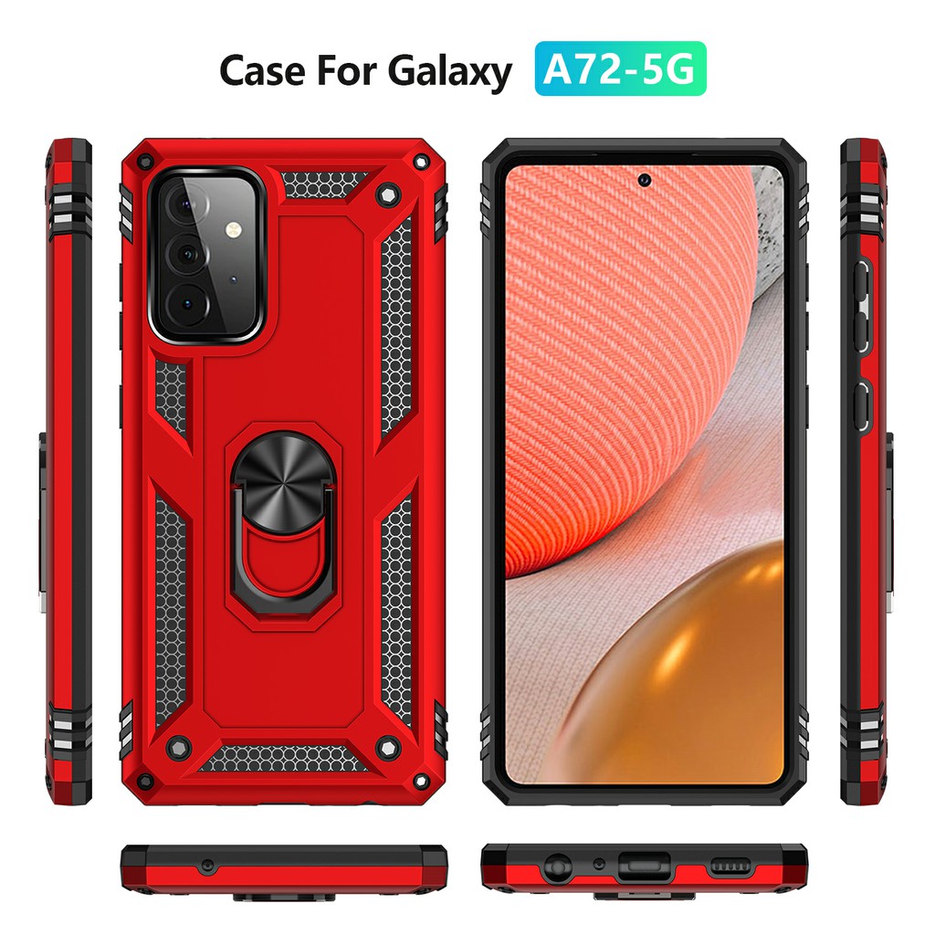 Ốp lưng Samsung A72 / A72 5G Quân Đội Iring chống sốc giá đỡ xem phim nhẫn hút ô tô