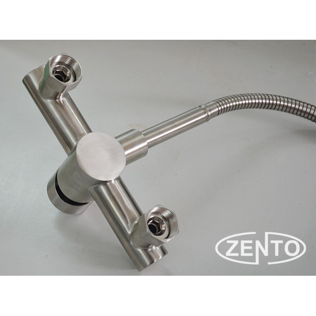Vòi rửa bát gắn tường nóng lạnh inox304 Zento SUS4651
