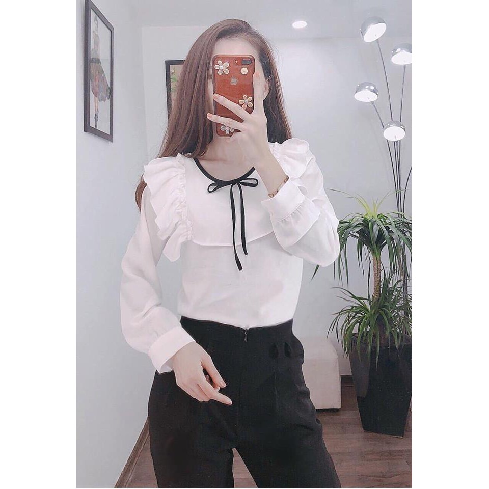 Sơ mi bèo dài tay cho nữ