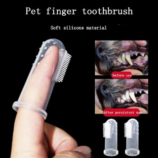 1 Bàn Chải Đánh Răng Đeo Ngón Tay Siêu Mềm Cho Thú Cưng