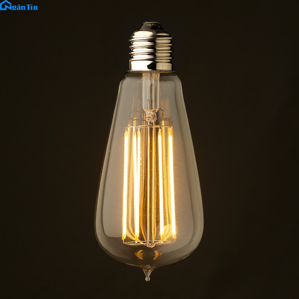 Đèn thả trần thủy tinh trang trí nhà quán cà phê THCN11-C Ngân Tin (Tặng kèm 1 bóng Led edison 4w ánh sáng vàng)